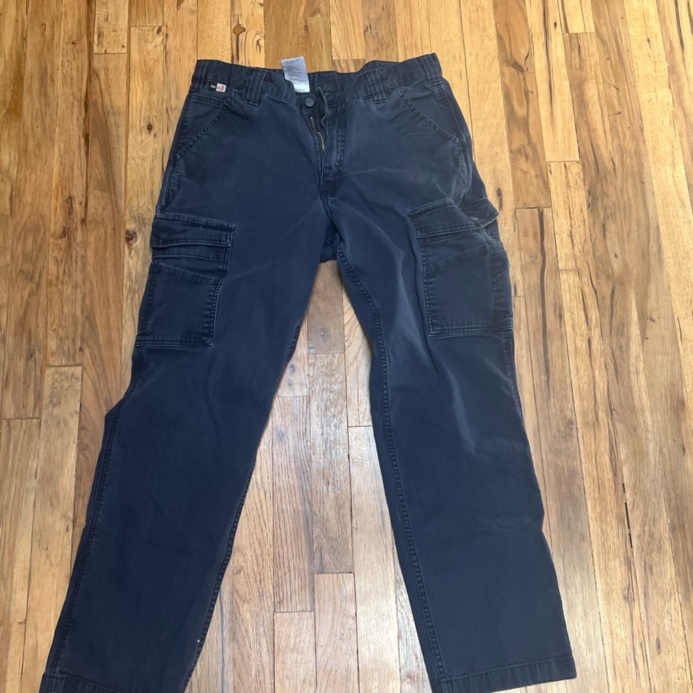Men's Navy Carhartt flame resistant pants